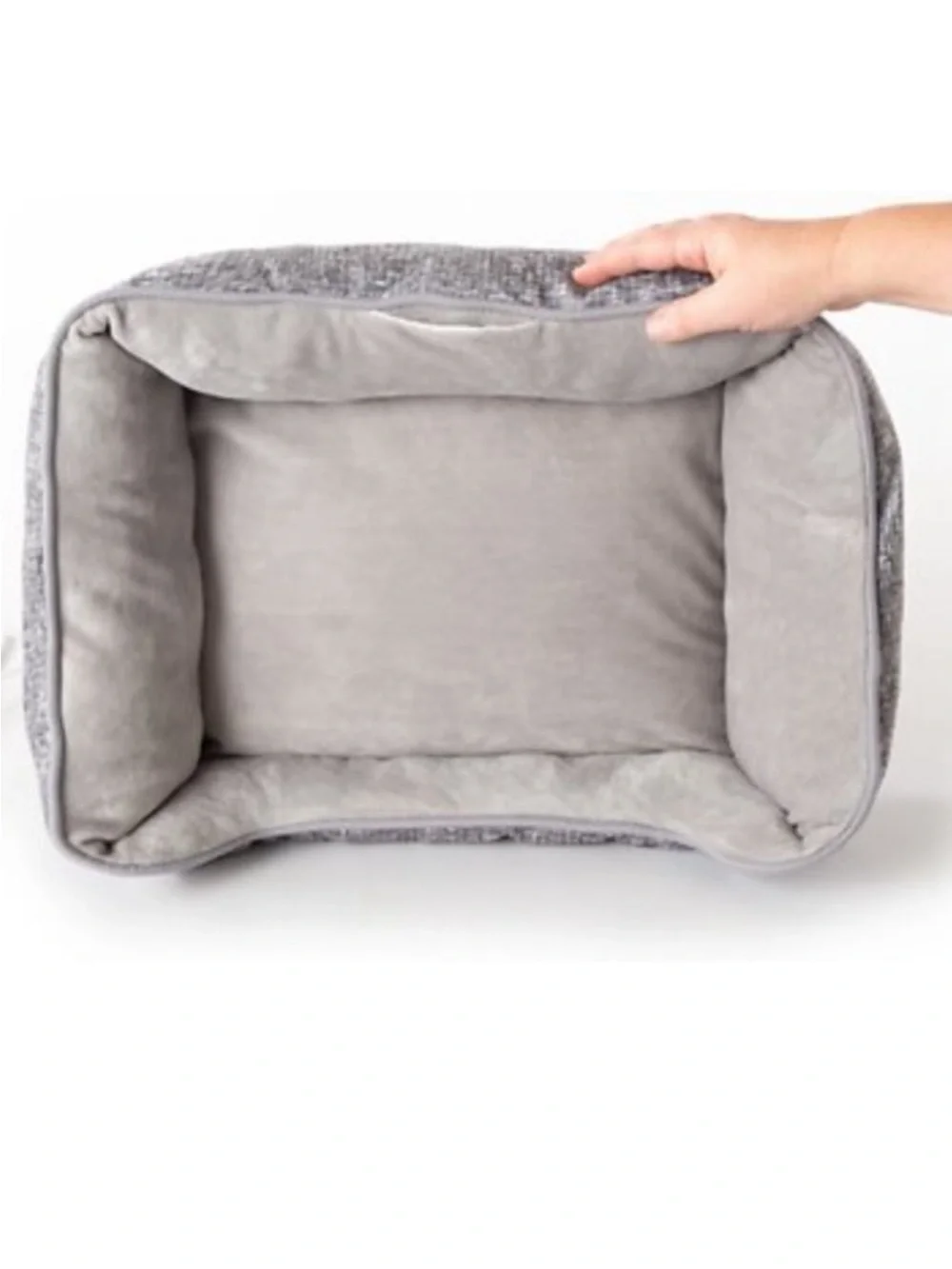 K&H Pet Products Mother’s Heartbeat Heated Bolster Puppy Bed, large breed